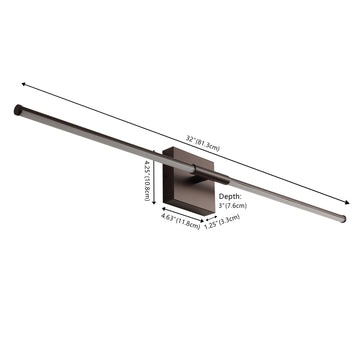 Makena Modern Minimalist Dimmable Integrated LED Metal Wall Sconce